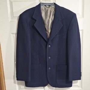 J. Riggings Classic Men's Wool Blazer - 38R - Navy Blue